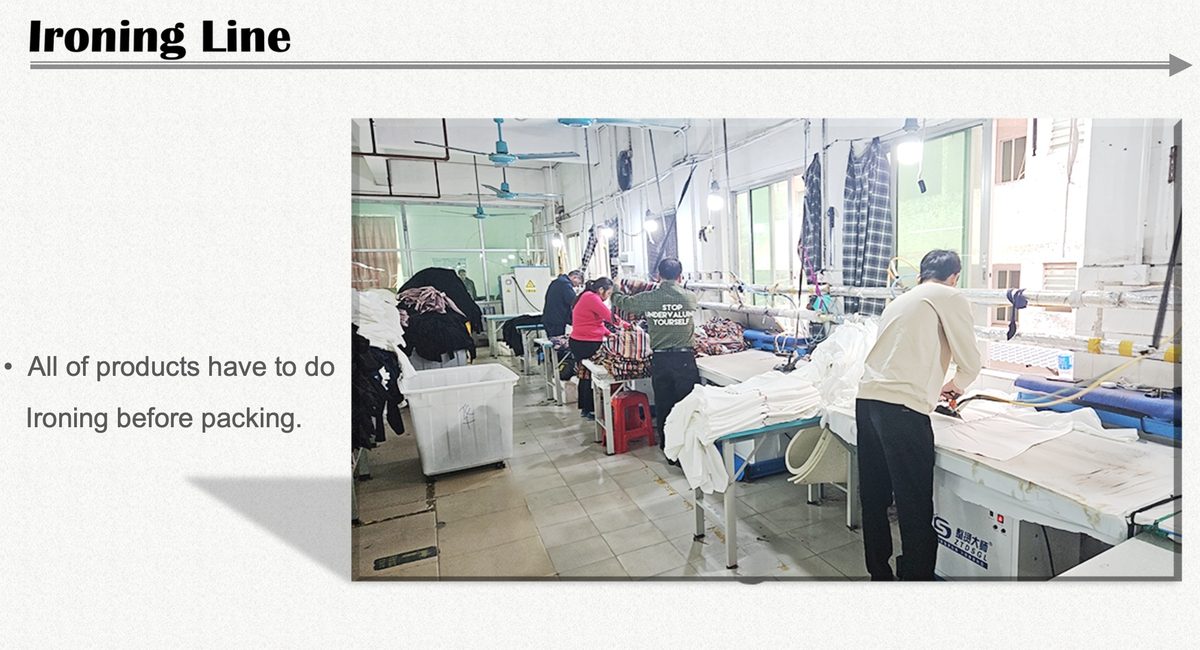 NEWCOM garment factory — ironing