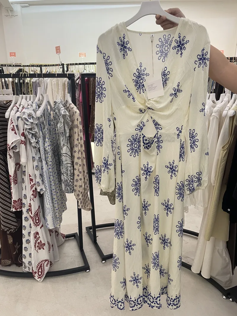New Collection — blue botanical midi dress reference