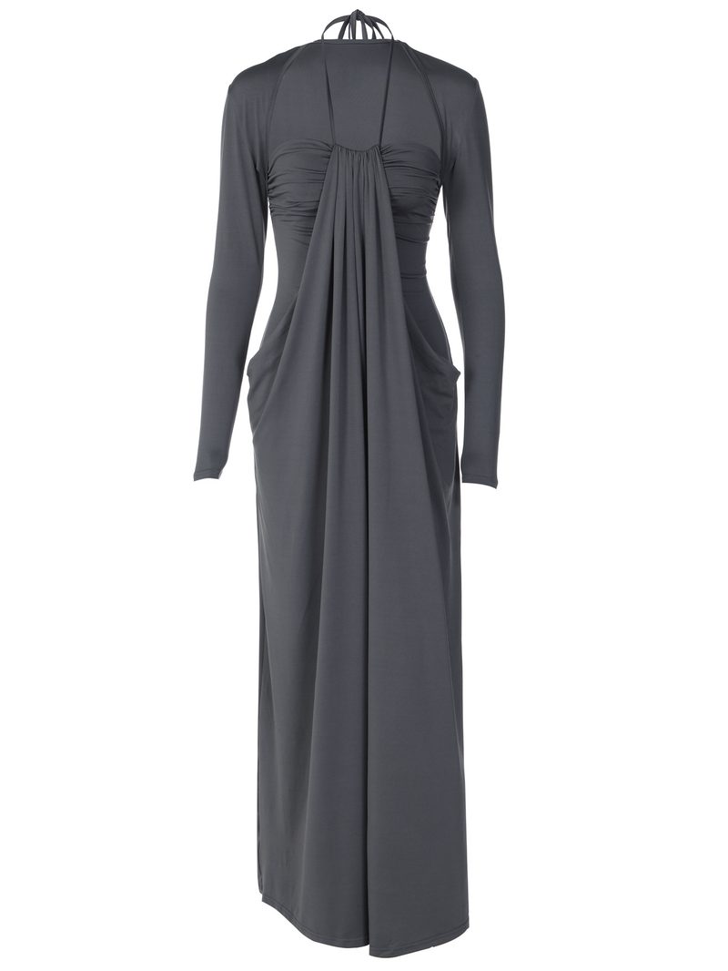 Cutout Strapless Long-Sleeve Dress — Dresses by NEWCOM women's wear manufacturer