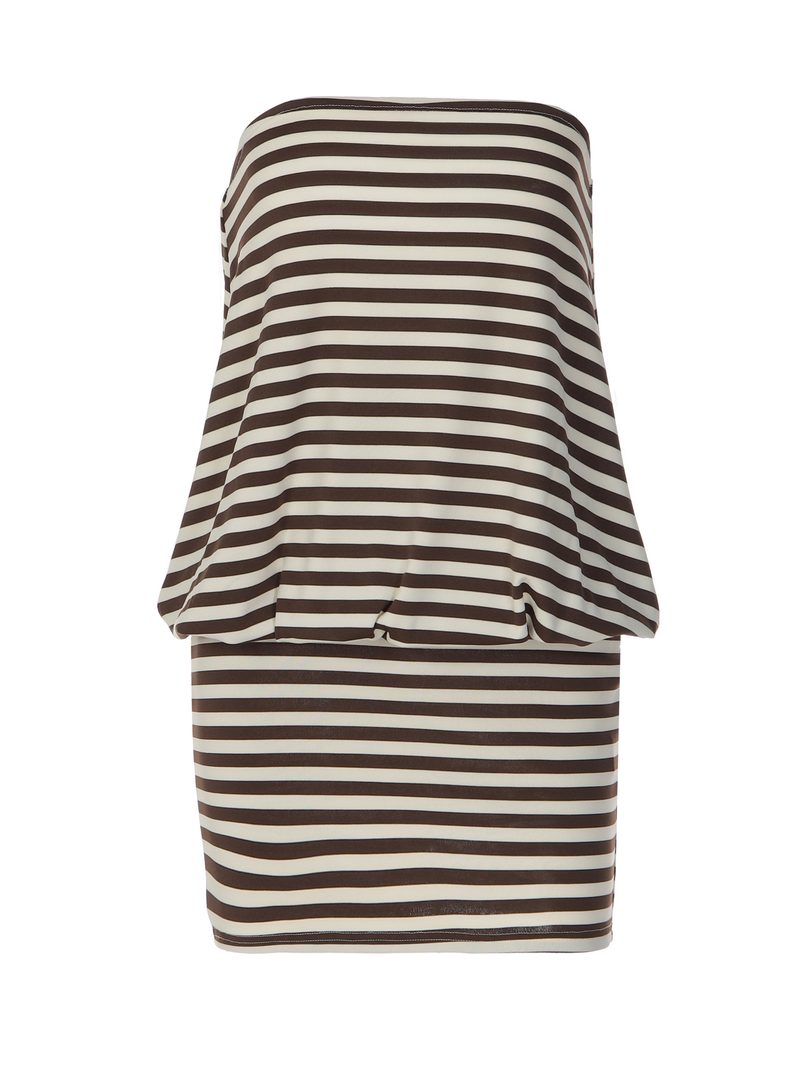 Striped Strapless Bodycon Mini — Dresses by NEWCOM women's wear manufacturer