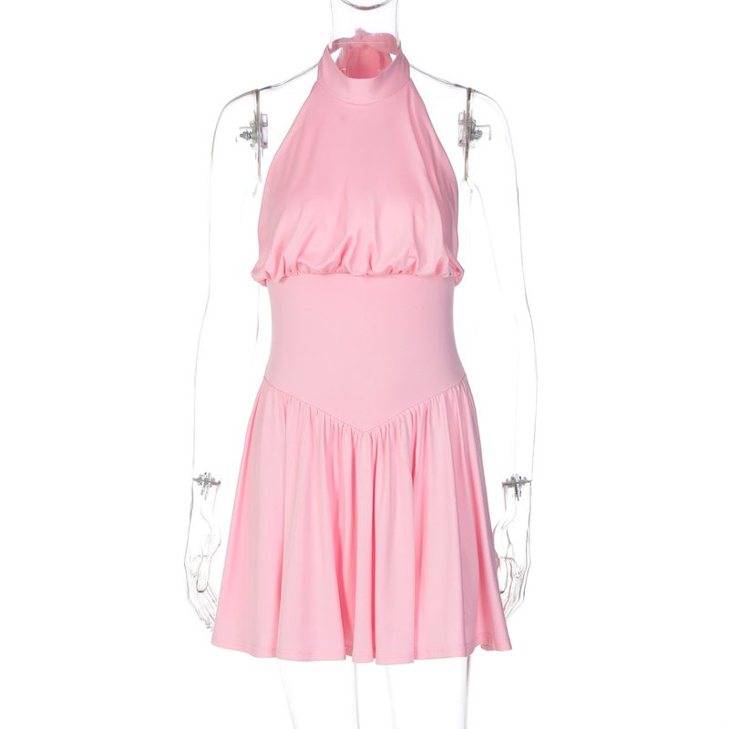 Backless Tie Ruffle Mini Dress — Dresses by NEWCOM women's wear manufacturer