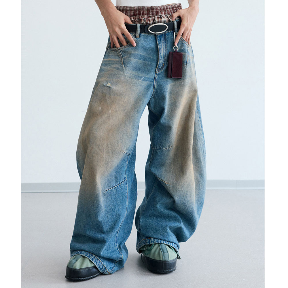 Wide-Leg Barrel Jeans — streetwear by NEWCOM