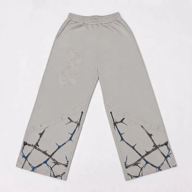 Stone Graphic Wide-Leg Sweatpants — Pants by NEWCOM women's wear manufacturer